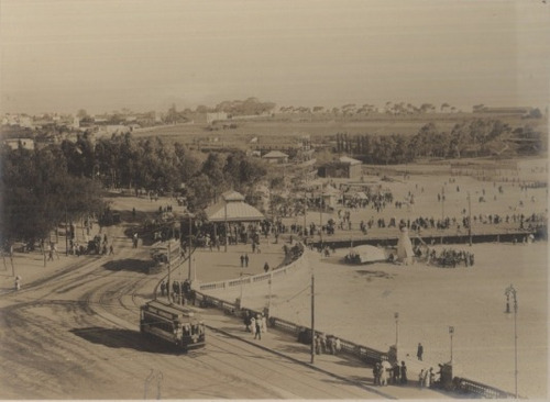 Playa Ramírez En 1910 Montevideo Antiguo - Lámina 45x30 Cm.