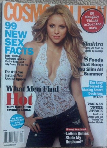 Revista Cosmopolitan Con Shakira, U.s.a, En Ingles. Colombia