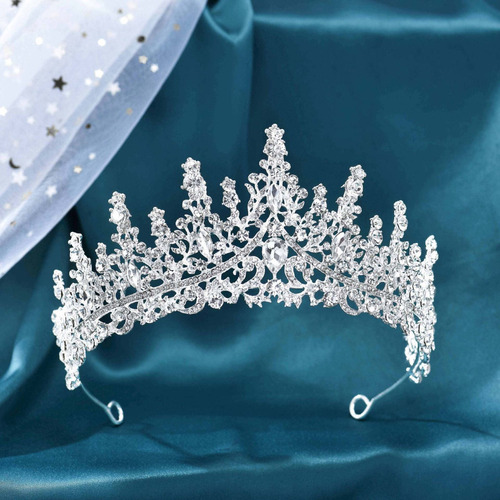 Gargantilla Con Forma De Tiara Y Pendientes De Cristal Con F