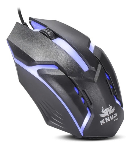 Mouse Gamer 1600dpi 3 Botões Knup Kp-v40 Preto