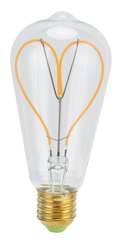 Bombilla Love Peach Con Filamento Led Transparente En Forma