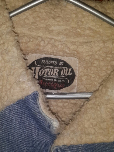 Campera De Jean Con Corderoy Motor Oil
