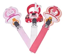 Comprar Portachupetes Clips Lisos Pack X 3 Porta Chupete Bebe