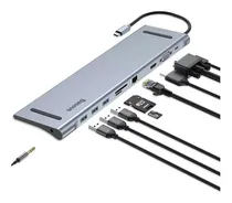 Comprar Docking Station Hub 10 En 1 Tipo C A 3 Puertos Usb 3.0 + 4k