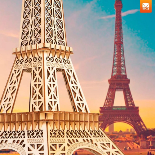 Rompecabezas 3d Madera Mdf Torre Eiffel Decoracion Juguete