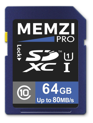 Memzi Class Pro 64 gb Clase 10 80 mb Tarjeta Memoria Sdxc