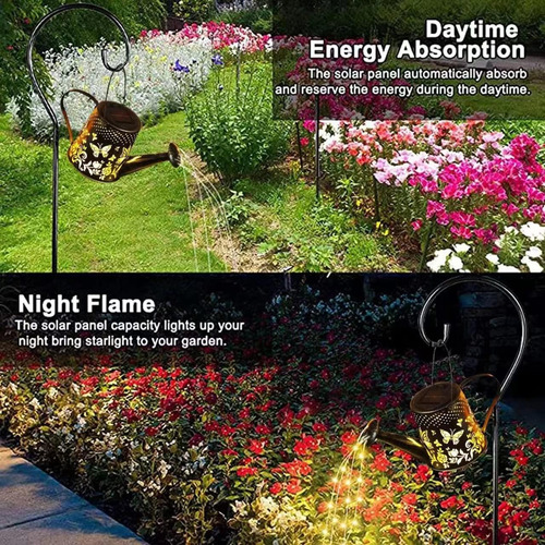 Luces Solares Para Regadera De Jardín Al Aire Libre, Luz Led