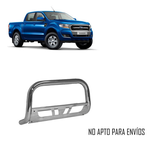 Defensa Cromada Con Chapón Ford Ranger 2013+