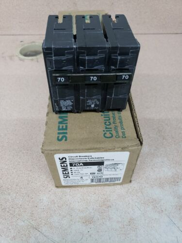 1 New  Siemens Q370 70-amp 3 Pole Type Qp Circuit Breake Aan