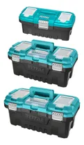 Comprar Set 3 Valijas Cajas De Herramientas Total Hebillas Metálicas Color Turquesa