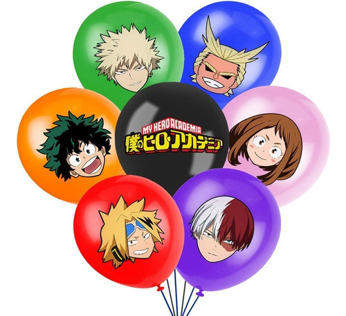 28 Globos My Hero Academia Globos Conjunto De Cumpleaños Glo