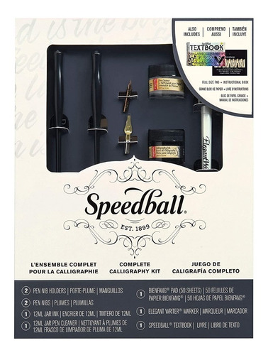 Kit De Caligrafía Completo Speedball X 9 Piezas