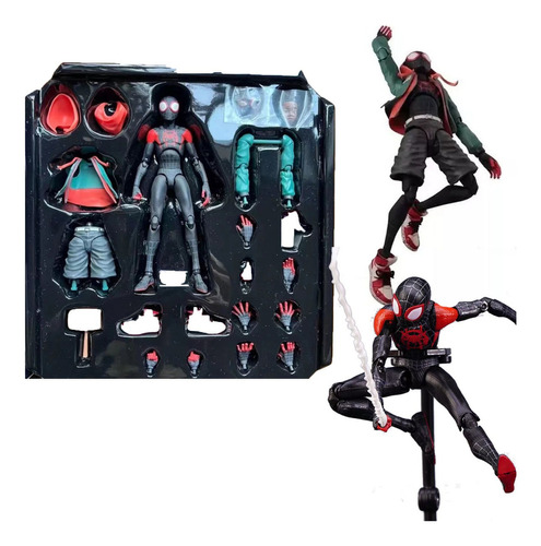 Nuevo Centinela Spiderman Miles Morales Figura, A Mano