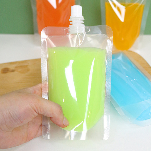 Bolsa Transparente 380ml Boca Ancha Calibre 15 Autoportante
