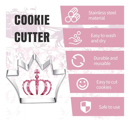 8 Piezas Cutter De Galletas De Princesa Con Corona, Vestido,