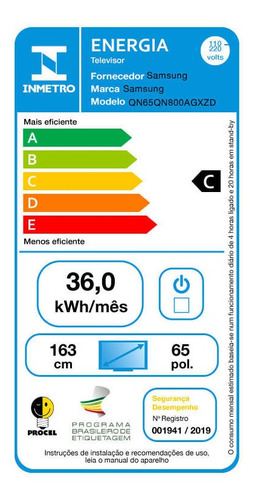 Imagem 9 de 9 de Smart Tv Samsung 65 Neo Qled 8k Qn800a Ultrafina Mini Led