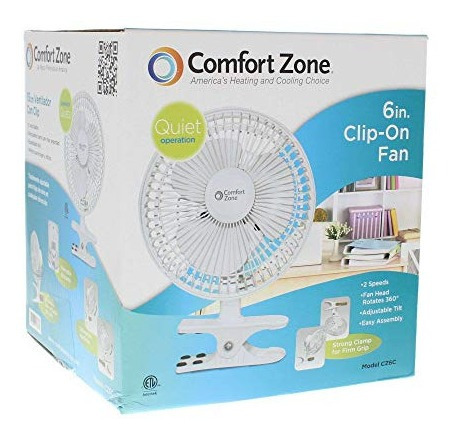 Ventilador Comfort Zone Con Clip De Operación Silenciosa