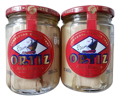 Atún Ortíz 400gr. X 2 Frascos. Importado!