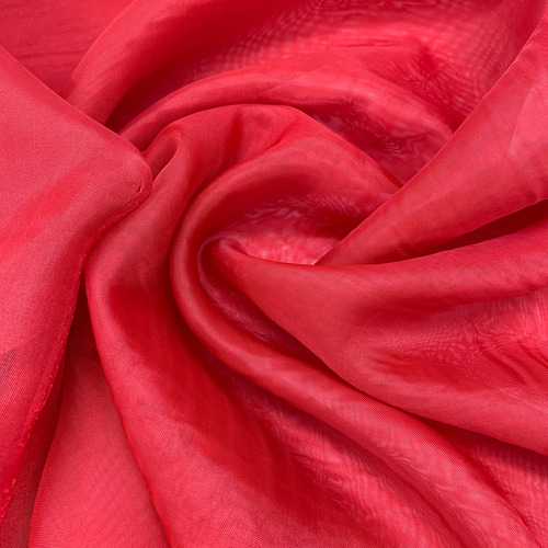 Tela Voile 1 Metro X 3,0 Ancho Ideal Cortinas Decoracion Rojo Liso