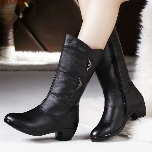 Botas De Moda Feminina, Forradas De Lã, Estilo Coreano Quent