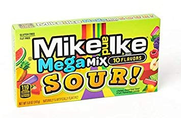 Mike & Ike Sours Mega Mix 5 Oz Paquete De 12