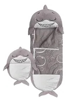 Comprar Bolsas de dormir Newtek tiburon gris para niños pijamadas infantiles divertidas cómodas peluches almohadas cierre resistente 