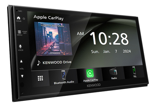 Autoestéreo Receptor Multimedia Digital Con Pantalla Kenwood Dmx5710s 6.8 Pulgadas 1 Din Display Wsvga Usb Bluetooth Carplay Android Auto Inalámbrico Mirroring Color Negro