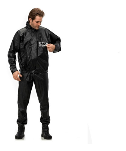Capa De Chuva Masculina Pantaneiro Pvc Roupa Motoqueiro Moto