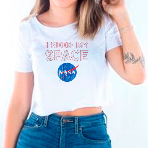 Camiseta Cropped Astronauta Nasa I Need My Space