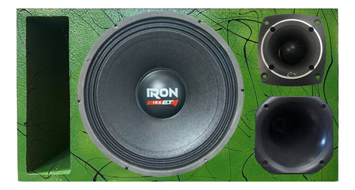 Caixa Trio Cores 12 Pol Alto Falante Etm Iron 1k4 Cores
