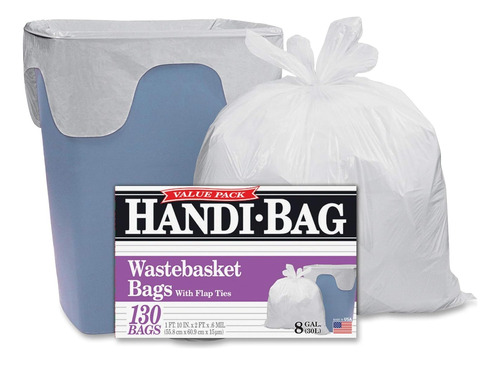 Handi-bag, Bolsas, Paquete Económico, 8 Galones, 0,55 Mil, 2