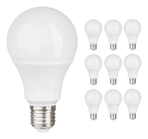 Kit 10 Lâmpada Led 7w Bulbo 127/220v E27 Empalux C/ Imetro Cor Da Luz 6500k 6500k