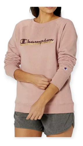 Sudadera Polar Champion Logo Dorado Mujer 