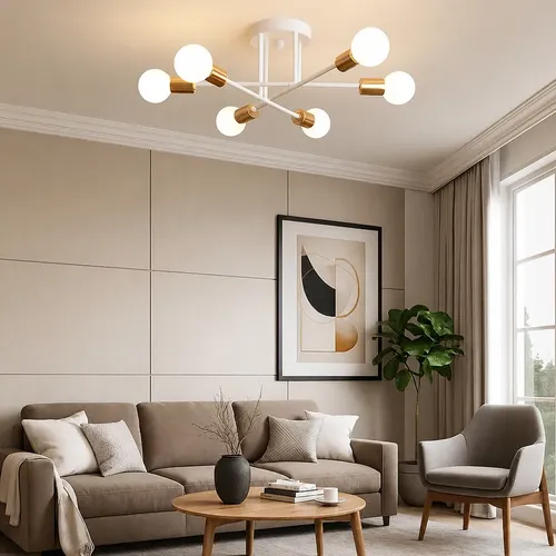 Luminária Lustre Teto Moderno Pendente Para Sala Sputnik