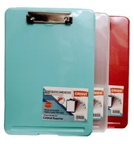 Comprar Tabla De Apoyo Con Deposito Carpeta Plástica Con Gancho X 3