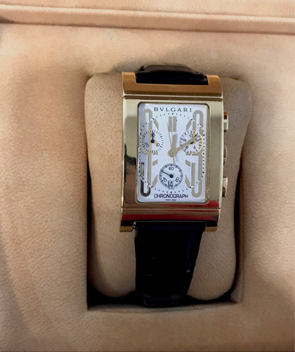 Bulgari Rettangolo De Ouro Amarelo Chronograph , Completo !!