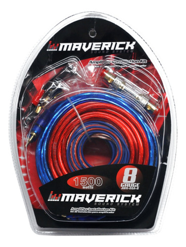 Kit De Cables Para Potencia De 1500w 8 Gauges Maverick Awk-8