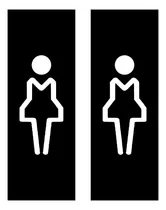 Comprar Carteles De Baño Hombre Mujer Identificación Sanitarios Mdf Identificacion Baños Wit