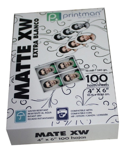 Imagen 5 de 7 de Papel Fotográfico Extra White. Postal 100 Hojas Envio Gratis