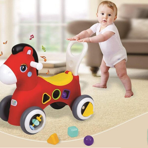Imagen 5 de 6 de Correpasillo Caballito Montable Juego De Encastre Infantil