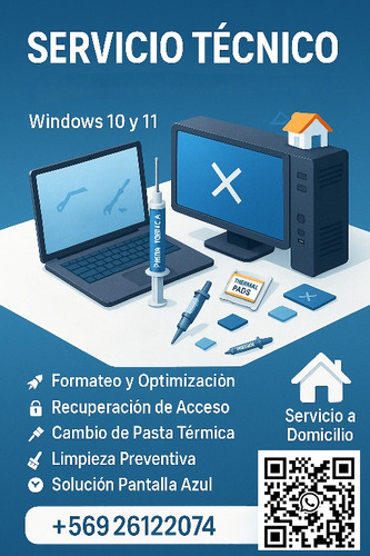 Servicio Tecnico De Notebook, Pc A Domicilio