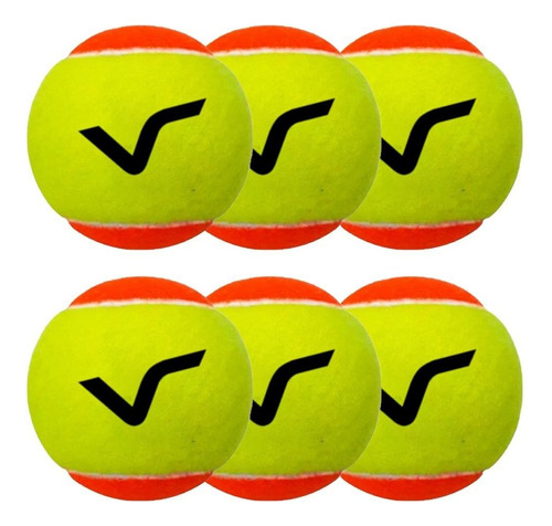 Kit Com 6 Bolas Para Beach Tennis Vg Plus