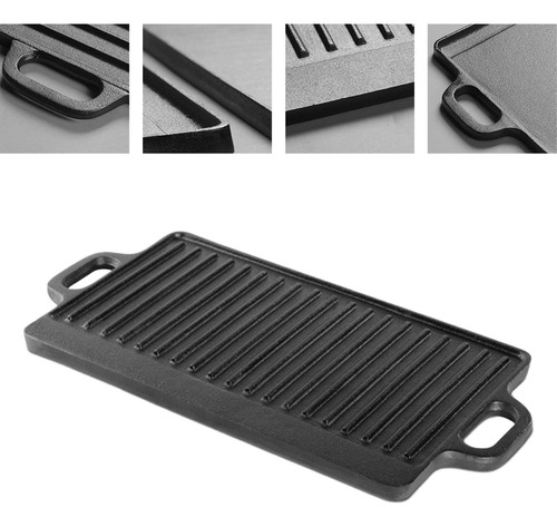 Sartén Reversible Para Parrilla, Carne, Carne, 46cmx23cm