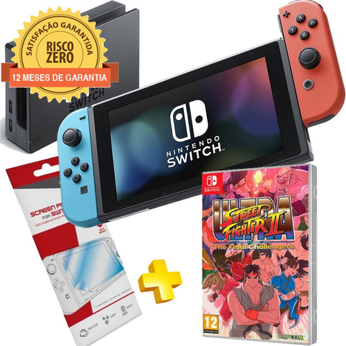 Nintendo Switch Neon + Jogo Ultra Street Fighter 2