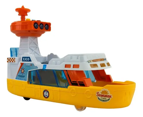 Balsa Navio Cruzeiro Mega City Com Mini Carrinhos Bbr Toys