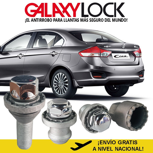 Tuercas Seguridad Suzuki Ciaz Rs Tm 2018 Galaxylock