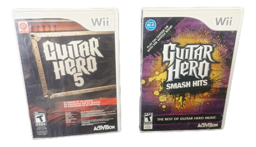 Guitar Hero 5 + Guitar Hero Smash Hits Nintendo Wii Físicos  (Reacondicionado)