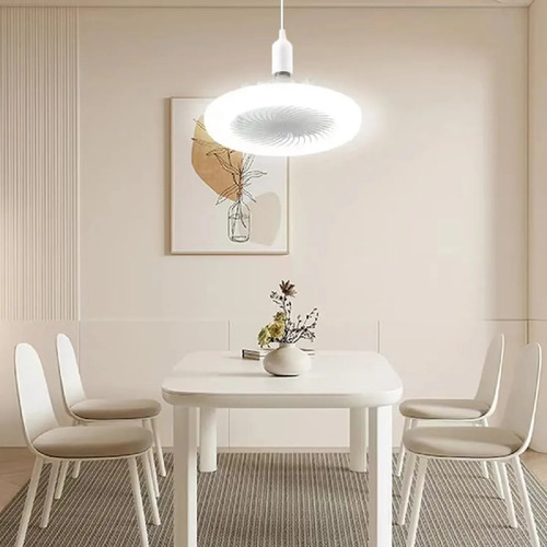 Ventilador Multifunción Con Foco Led De 30 W, Estructura E27