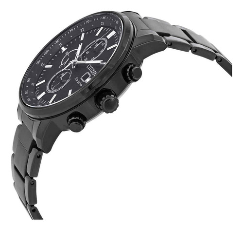 Reloj Citizen Ca084583e Para Hombre Cronógrafo Taquímetro Malla Negro Bisel Negro/gris Fondo Negro