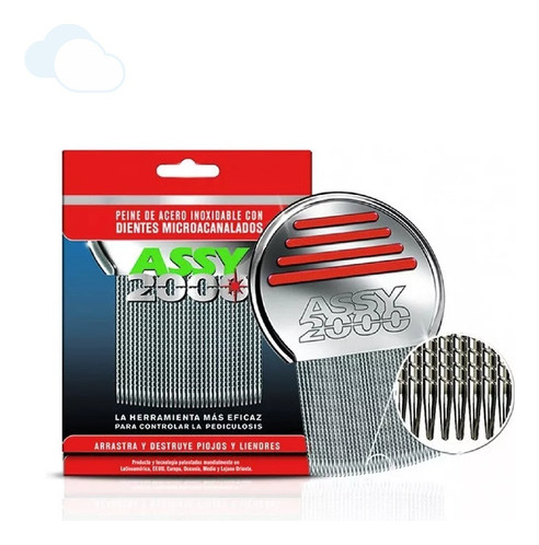 Pediculicida Assy Peine Acero Con Dientes Microaca Assy